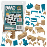 BMC Toys Classic Marx Furniture Modern Tan & Teal-Blue Colors Main Image