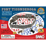 BMC Toys Classic Army Men Collection MPC American Revolutionary War Fort Ticonderoga 76 Piece Playset Box Top Art