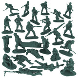 BMC Toys Classic Toy Soldiers WW2 German Assault Support Figures Forest-Green Vignette