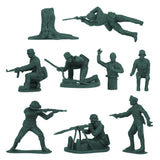 BMC Toys Classic Toy Soldiers WW2 German Infantry Figures Forest-Green Close Up