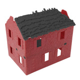 BMC Toys American Revolutionary War Barn-Red and Coal-Black Color Ruined Farm House