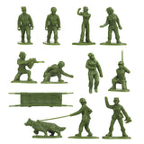 BMC Toys Plastic Army Women Medical Team and Specialists OD Green Color Close Up View