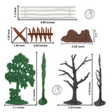 BMC Toy American Revolutionary War Battle of Bunker Hill Breed's Hill 115 piece Plastic Army Men Boxed Playset Trees and Accessories Scale 
