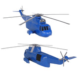 Tim Mee Toy Army Sea King Rescue Helicopter Blue Color Front and Back Views