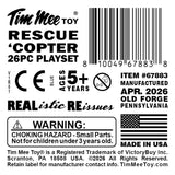 Tim Mee Toy Army Sea King Rescue Helicopter Blue Color Label Art