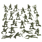 Tim Mee Toy Plastic Army Men 48 Piece Soldier Figure Set Olive-Green Color Vignette