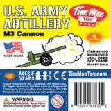 Tim Mee Toy M3 Artillery Anti-Tank Cannon OD Green Insert Art