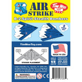 Tim Mee Toy Air Strike B-2 Spirit Stealth Bomber Blue Color Jets Insert Art