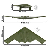 Tim Mee Toy Air Strike B-2 Spirit Stealth Bomber OD-Green Color Jets Scale
