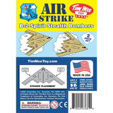 Tim Mee Toy Air Strike B-2 Spirit Stealth Bomber Tan Color Jets Insert Art
