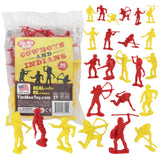 Tim Mee Toy Western Cowboys & Plains Indian Native American Red and Yellow Plastic Toy Figures Main Image