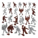 Tim Mee Toy Fantasy Figures Gray & Rust Brown Vignette