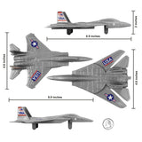 Tim Mee Toy Combat Jets Silver-Gray Color Scale