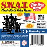 Tim Mee Toy SWAT Police Figures Gray & Red Insert Art