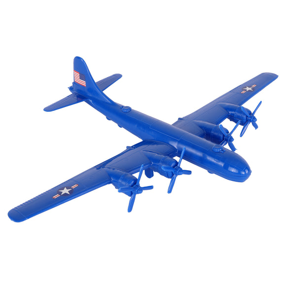 Tim Mee Toy WW2 B-29 Superfortress Bomber Plane Blue Color Plastic Army Men Aircraft Main Image
