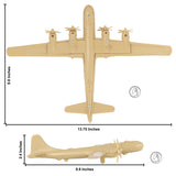 Tim Mee Toy WW2 B-29 Superfortress Bomber Plane Tan Color Plastic Army Men Aircraft 