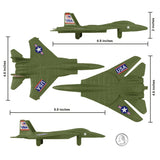 Tim Mee Toy Combat Jets OD Green Scale